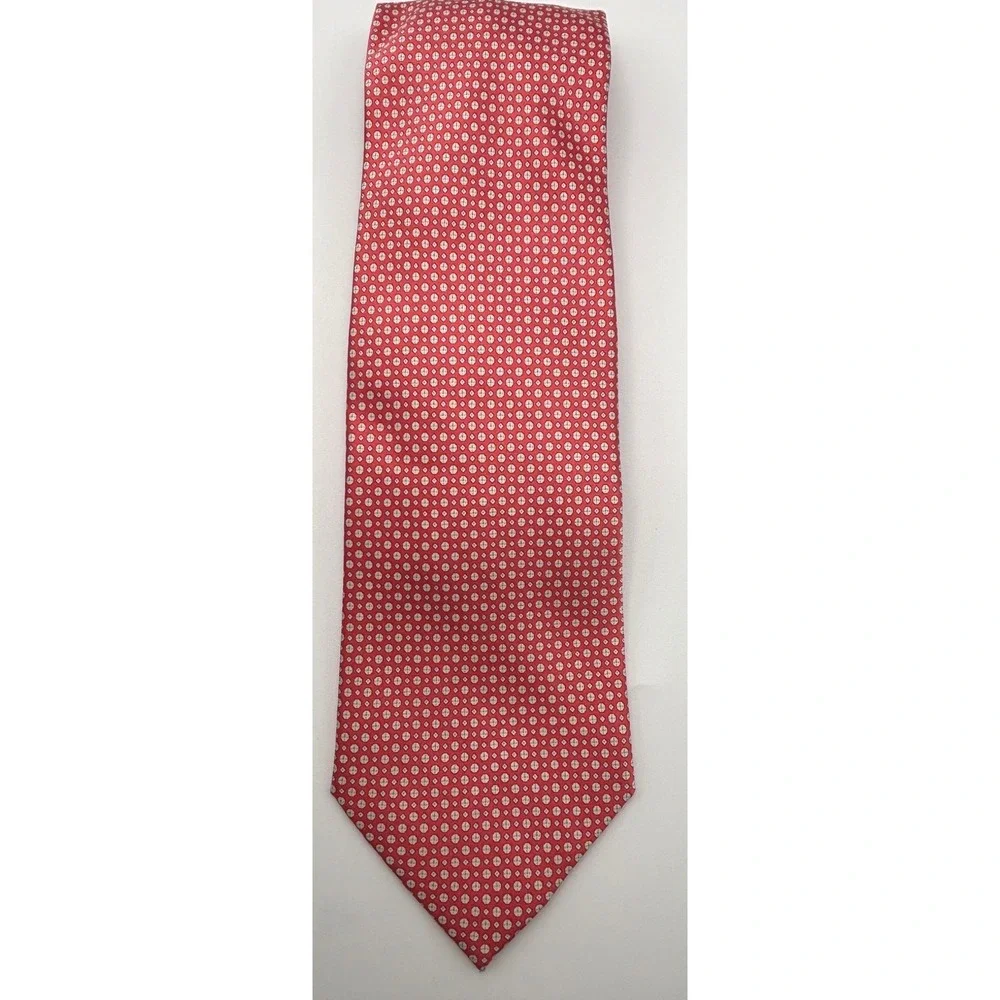 Stefano Ricci Red Geometric Medallion Silk Tie Italy Luxury Original Price $350